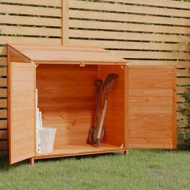Capanno da giardino in legno massello di abete vidaXL marrone L: 102 cm, P: 52 cm, H: 112 cm