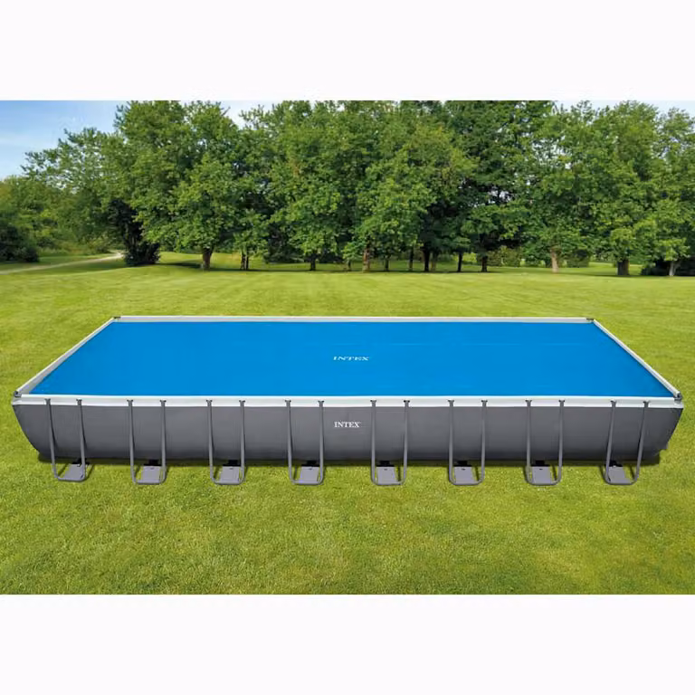 Copertura Solare Termica per Piscina Rettangolare Intex, Blu, L: 975 cm x P: 488 cm