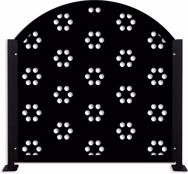 Ringhiera curva Signorbit mod. JOINT in PVC rivestito nero opaco L: 118 cm, P: 118 cm, H: 118 cm