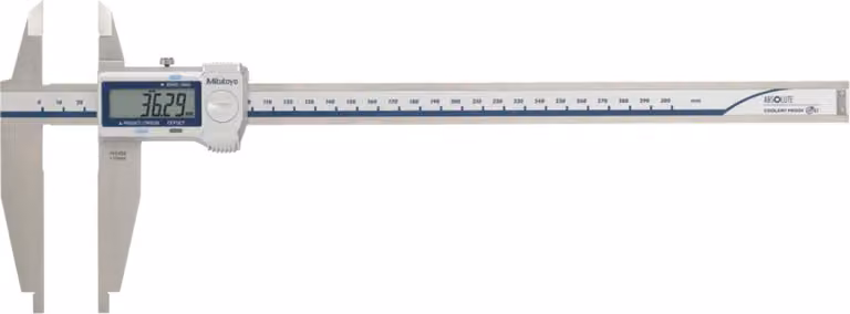 Calibro da officina digitale Mitutoyo in ABS IP67 con becco/superfici di misura standard, campo di misura: 300 mm