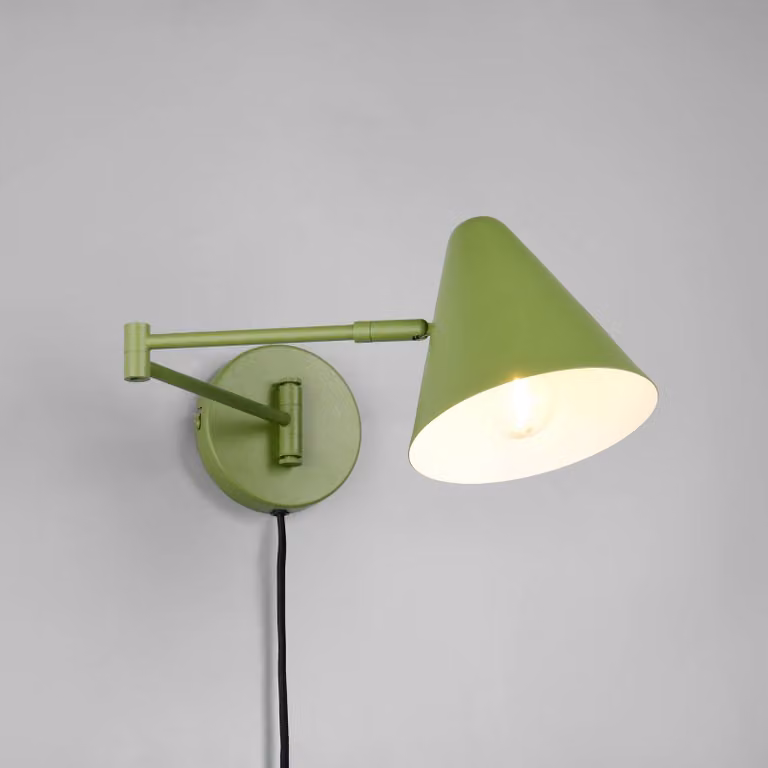 Trio Lighting Applique da parete Cosima, Verde, Soggiorno / Sala da pranzo, Metallo, Moderno, Applique