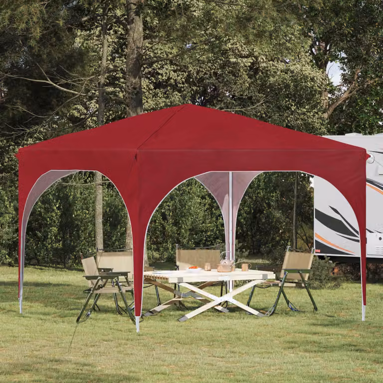 Tenda per feste pop-up vidaXL colore rosso L: 290 cm, P: 290 cm, H: 245 cm