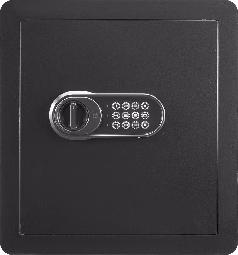 SucceBuy Cassaforte domestica da 1,8 piedi cubi, cassaforte di sicurezza in acciaio con tastiera digitale e 2 chiavi, borsa ignifuga, protegge contanti, gioielli, documenti per casa e hotel, 15,8 x 13 x 16,9 pollici