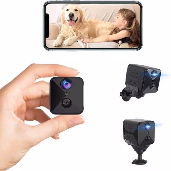 Telecamera di sorveglianza per interni Full HD con batteria da 100 giorni e app