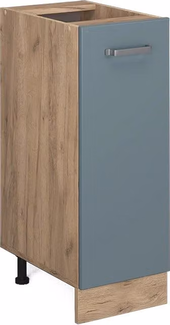 Armadio dispensa alto per cucina Vicco R-Line Grigio-blu e Rovere, L: 30 cm, H: 81,6 cm, P: 46 cm