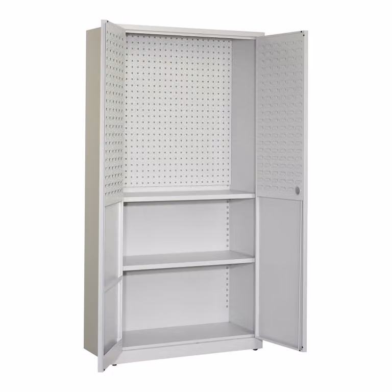 Armadio da officina STIER SLK 1940x1000x450 mm grigio chiaro, armadio portautensili, armadio in lamiera, armadio a cassetti, armadio metallico