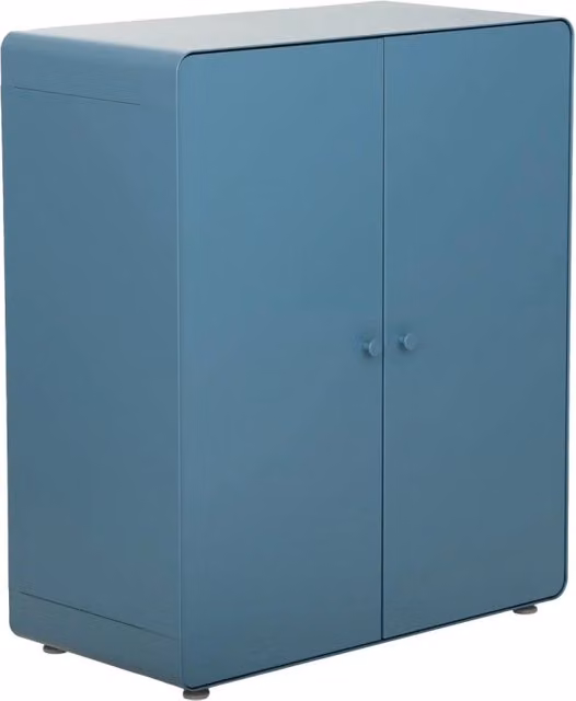 Credenza armadio metallo 2 ante, blu