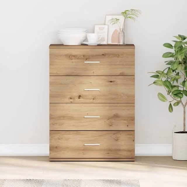 Credenza Buffet Moderna vidaXL in Legno Rovere Marrone L: 60 cm, P: 39 cm, H: 80 cm – 1