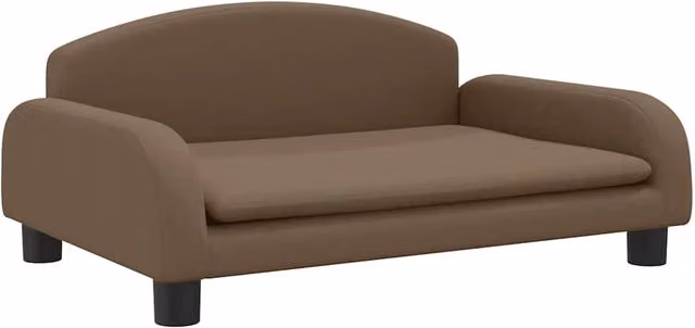 Cuccia per cani a forma di cesto comoda 70 x 45 x 30 cm tessuto marrone 02_0042846