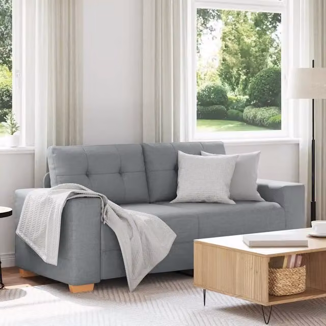 Divano Divanetto Grigio Chiaro 180x77x82 cm in Tessuto 4105078