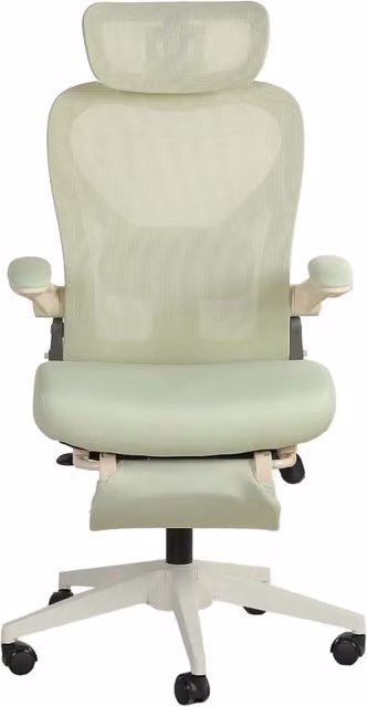 Sedia da Ufficio in Schiuma con Schienale Pieghevole e Supporto Lombare; Verde; per Studio e Lavoro