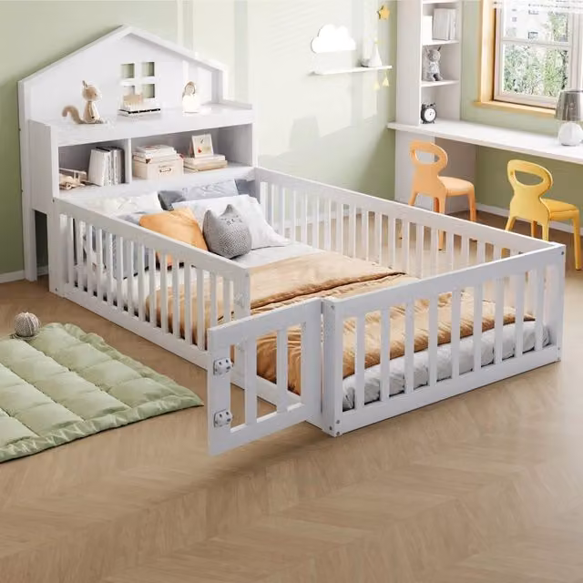 Letto bambini - Xylo - 90x200 cm contenitore bianco