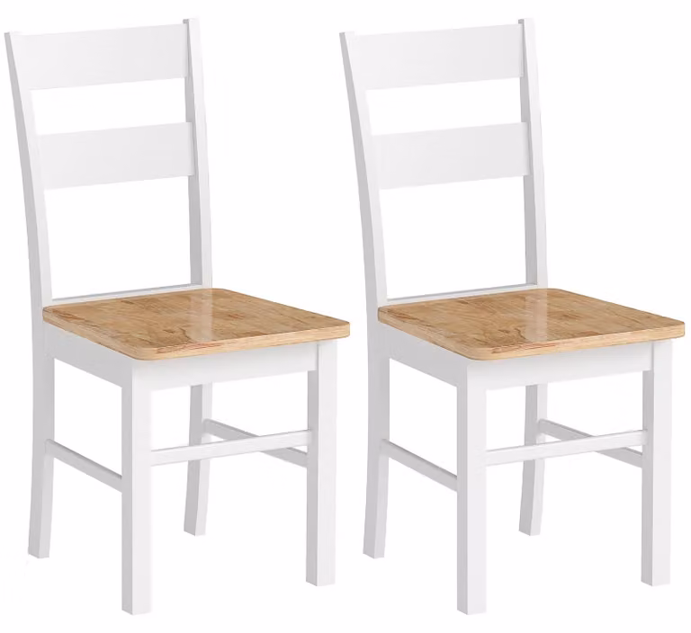 Sedie da cucina - Sedie da pranzo - Set di sedie - Sedie in legno - Sedie confortevoli - Set da 2 - Legno di gomma