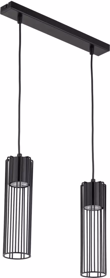 Lampada a sospensione industriale a doppio filo nero Fobia 2xGU10 25W Sigma Lighting