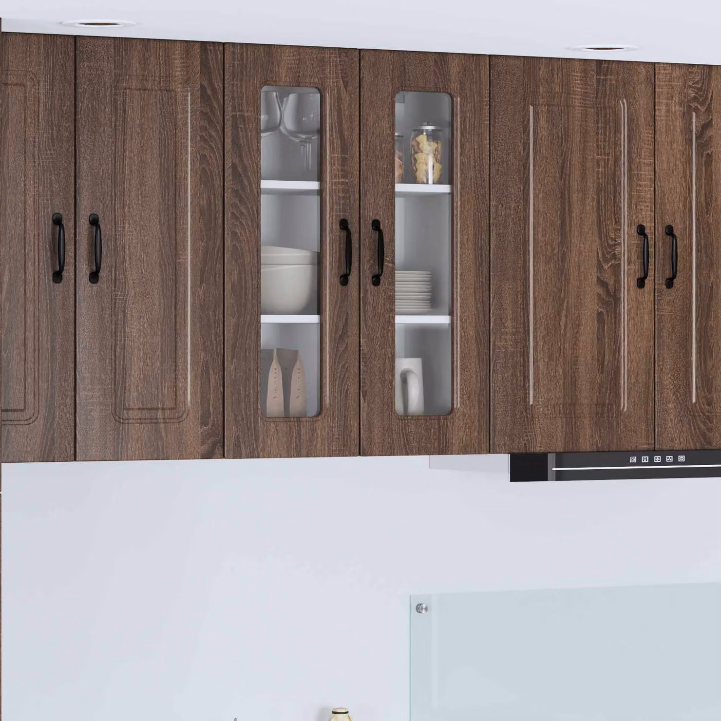 vidaXL Pannello per lavastoviglie incasso in legno Rovere Marrone L: 60 cm, P: 31 cm, H: 80 cm