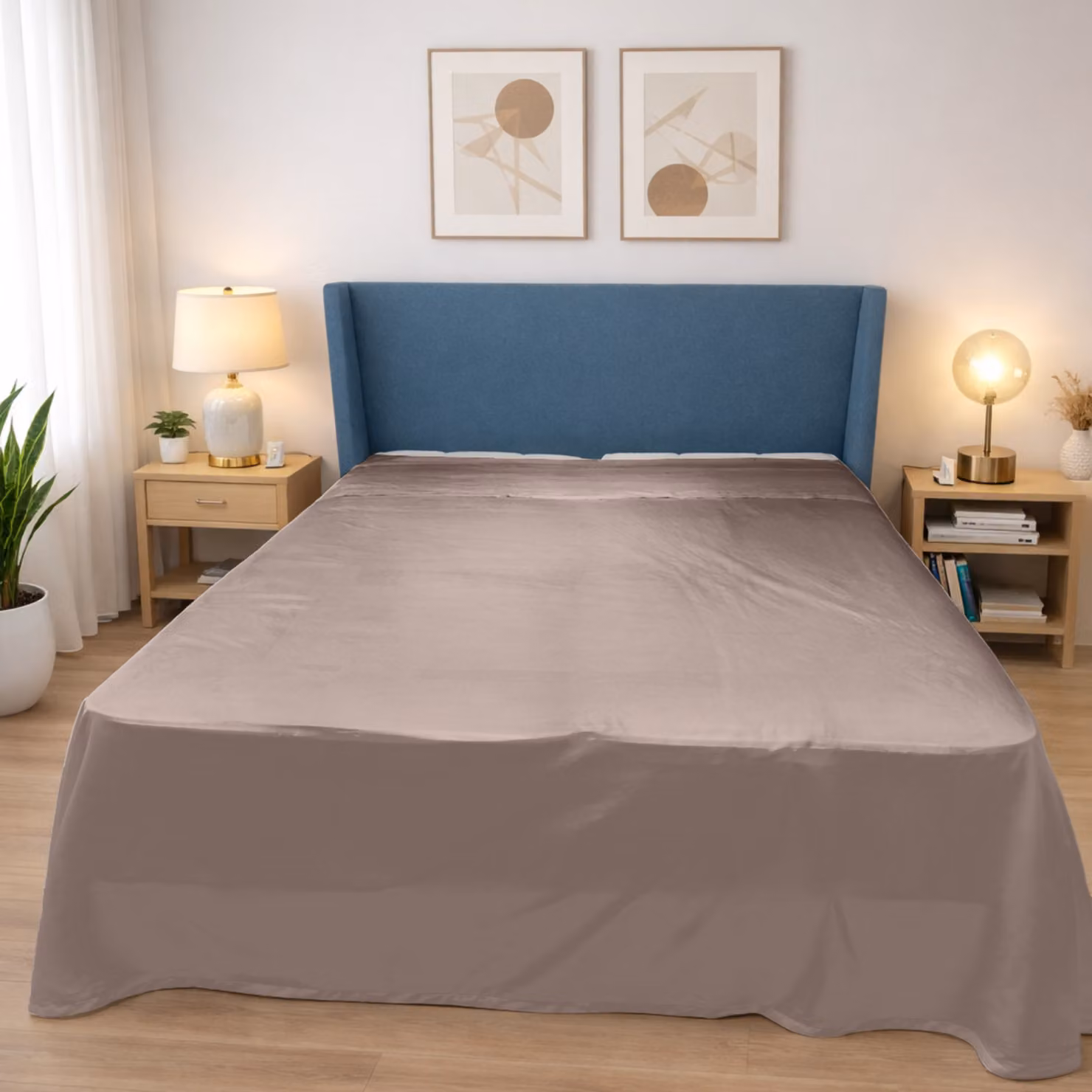 Lenzuolo sopra DaunenStep Oasi Deluxe in raso di cotone pettinato traspirante – 2