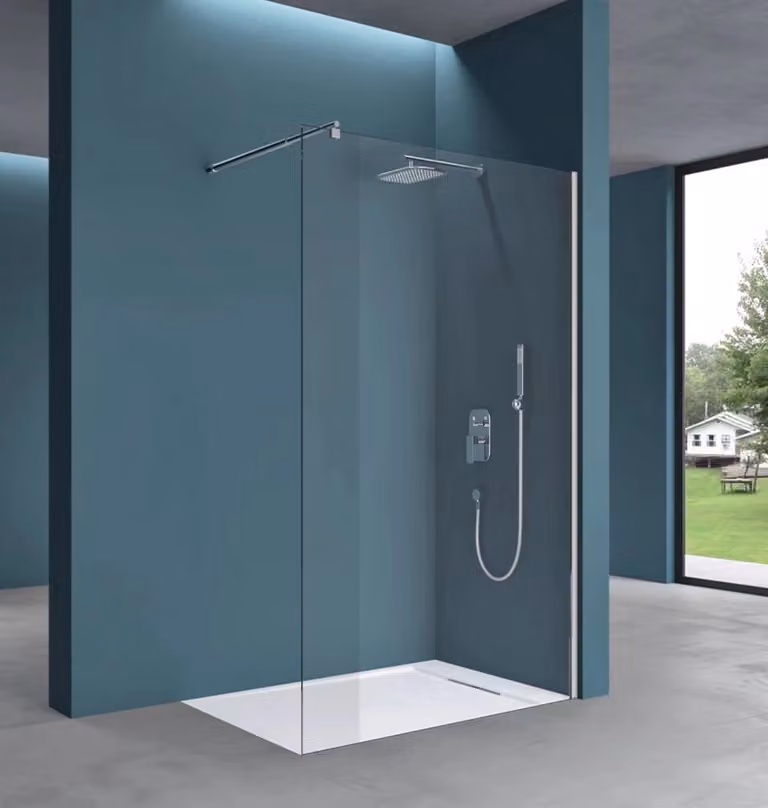 Schermo doccia Cabina doccia con asta 8 mm vetro ESG 1200x2000 mm