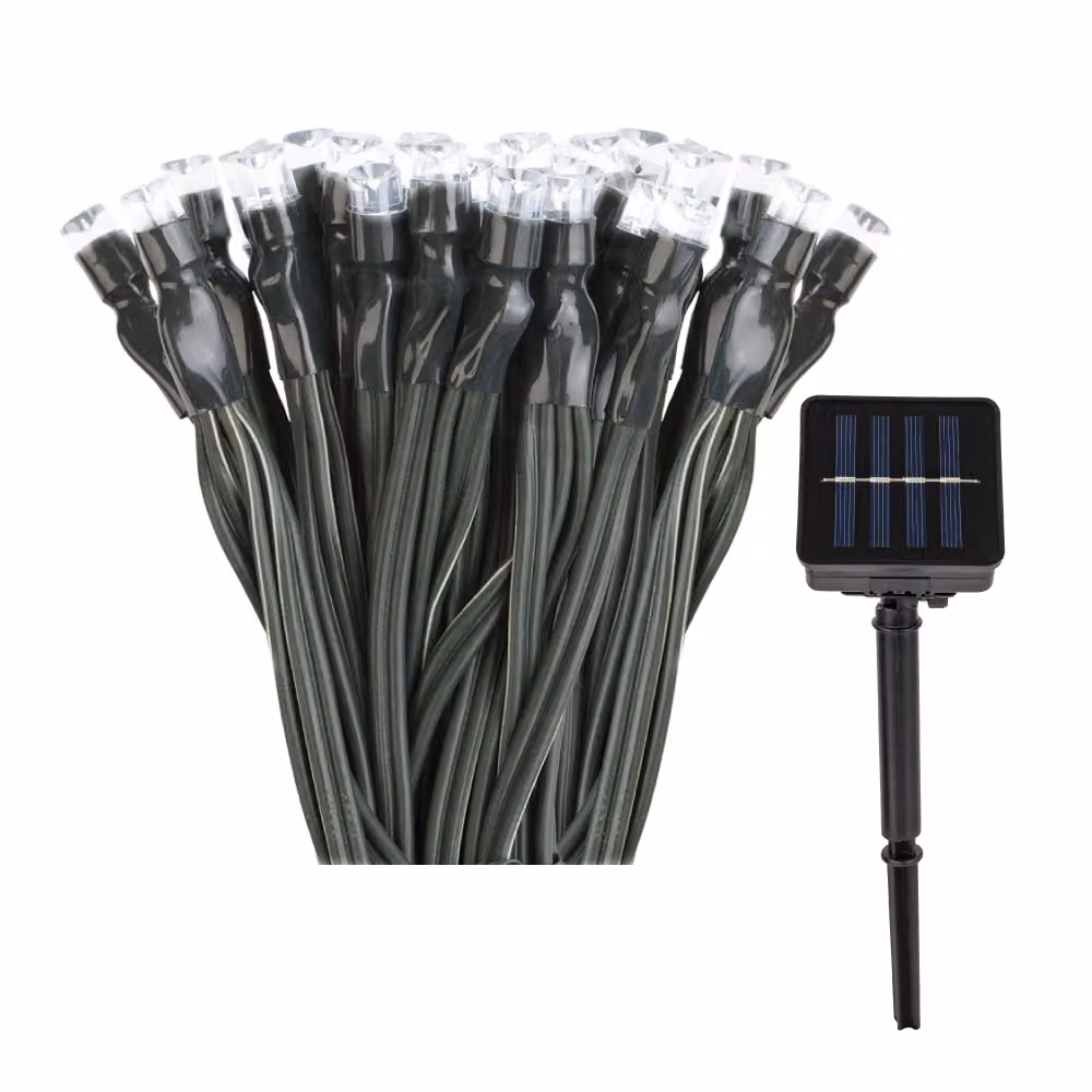 Platinium Catena luminosa solare a LED 200 diodi, 20 m, bianco caldo ST-200