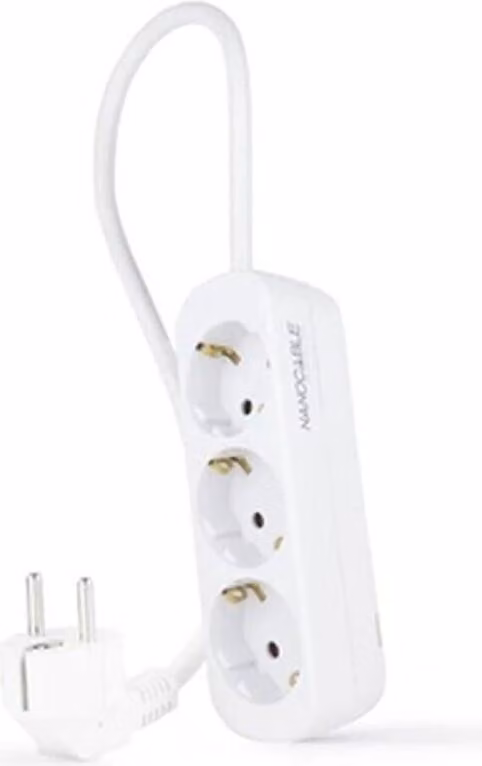 Presa Multipla 3 prese Cavo 1,4 m Bianco 10.38.0003-ns