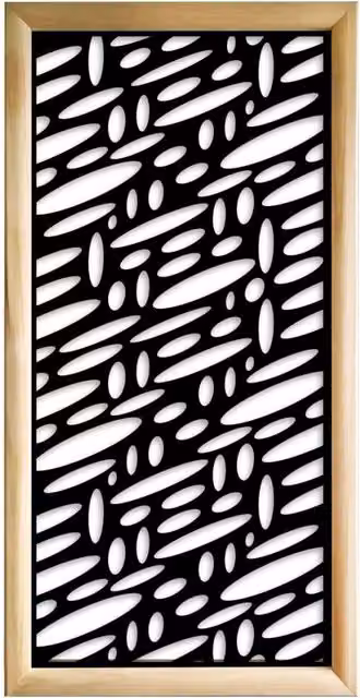 Moduli Decorativi Signorbit in Legno e PVC Nero, Design Moderno e Astratto, L: 73 cm, H: 148 cm