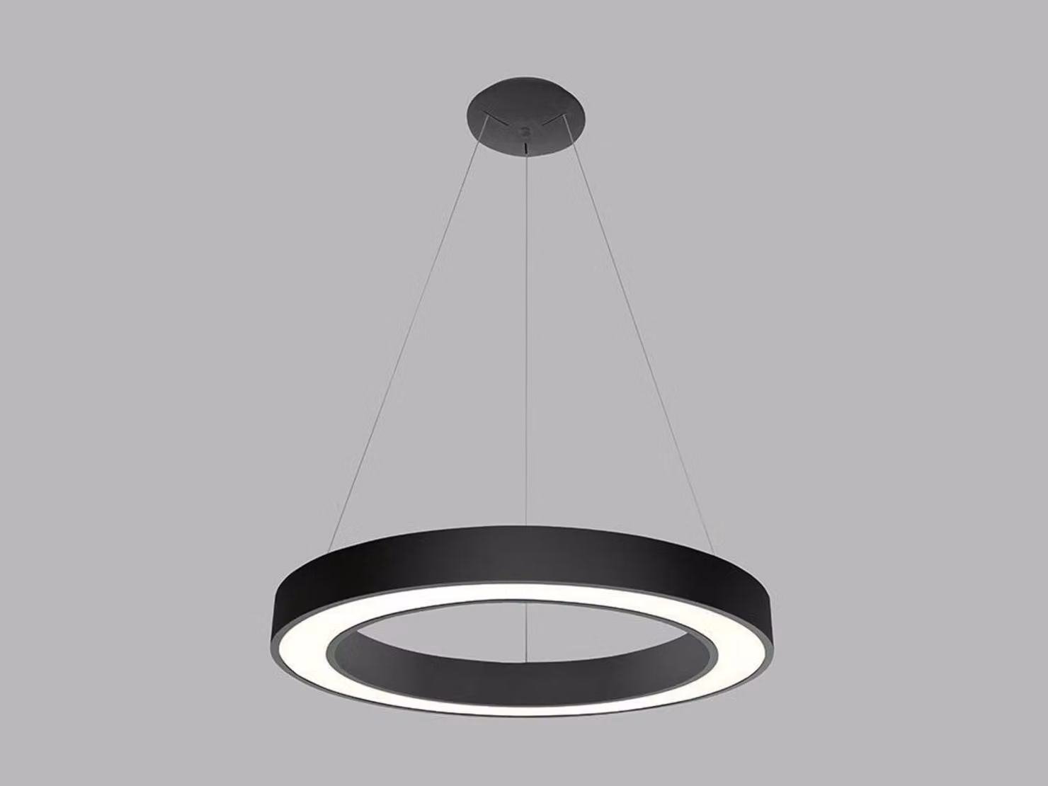 Lampadario LED dimmerabile SATURN, Variante: Ø 600mm, 50W, 2330lm, 3000K/4000K, nero, DALI