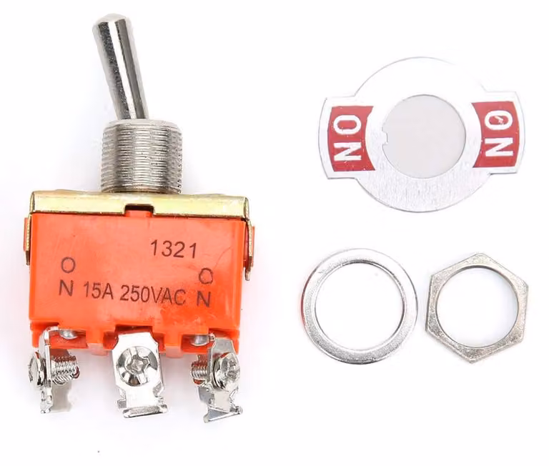 Interruttori a levetta, 10 pezzi, 6 poli, tipo ON-ON, per corrente alternata 250V, 15A