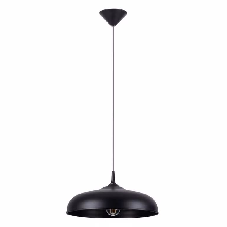 Lampada a sospensione GINA nero 1xE27 15W acciaio 74x38x38cm Sollux Lighting