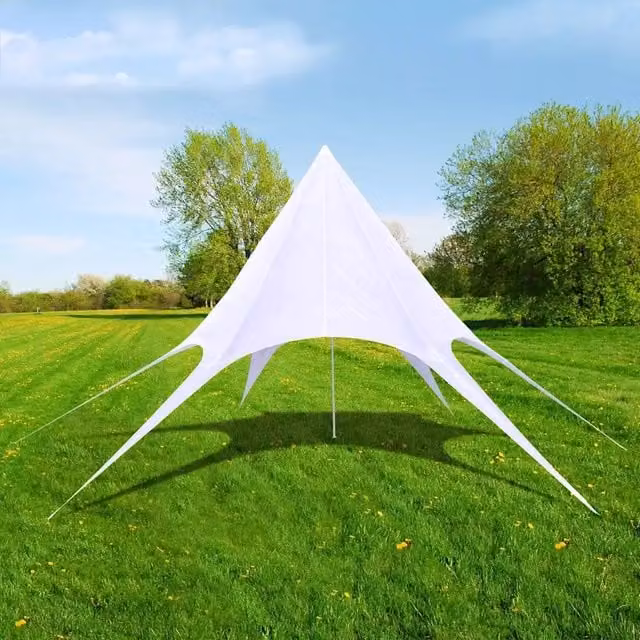 Gazebo padiglione tenda da giardino a stella esagonale 12m