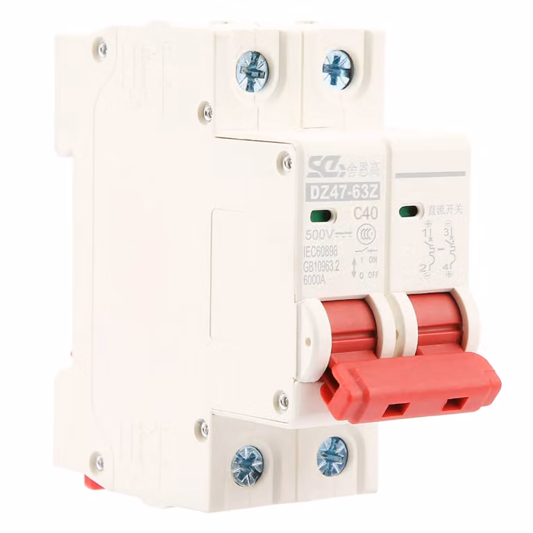 interruttore di sicurezza mini MCB 2P 40A DC 500V DZ47-63Z-2P