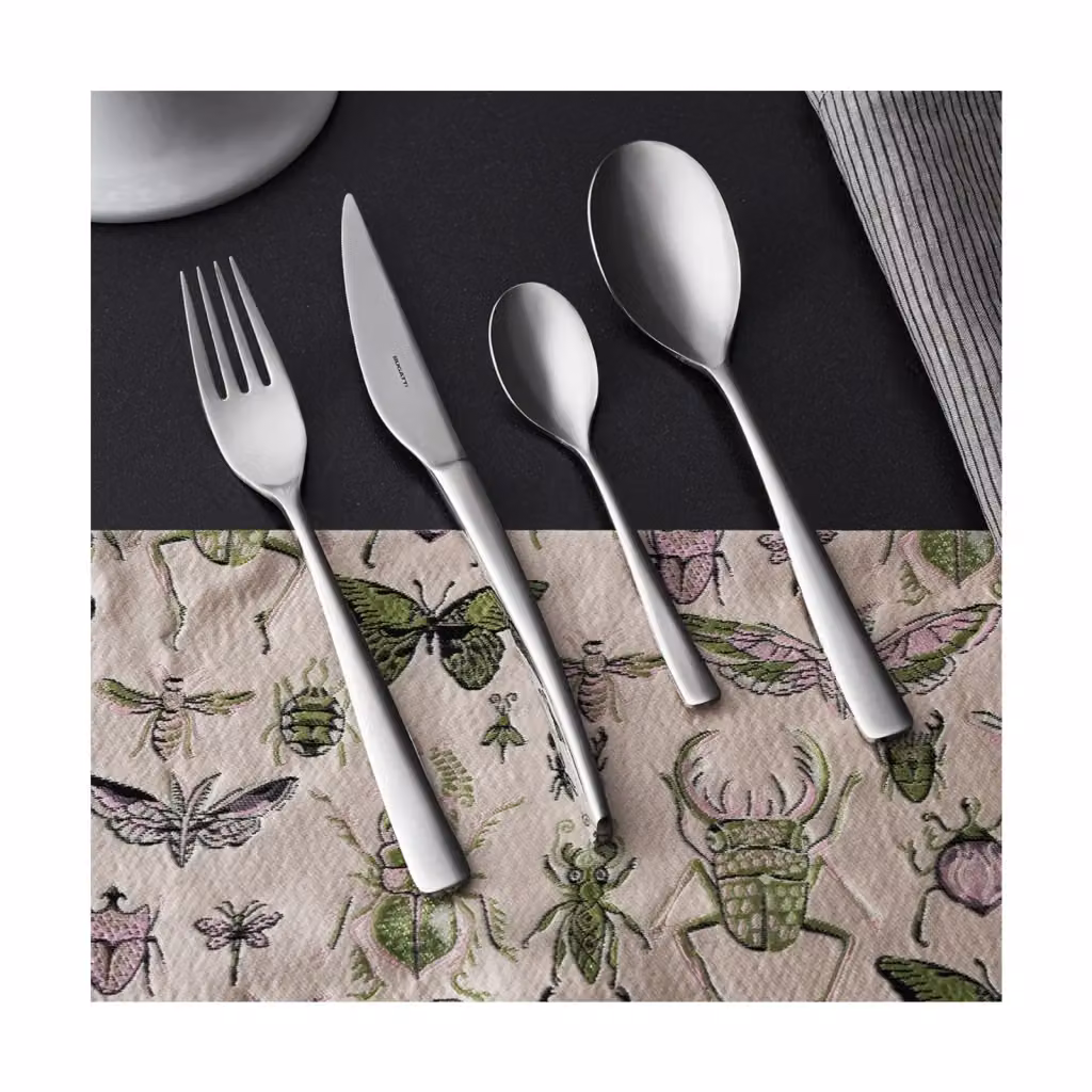 Set di posate Amalfi Casa Bugatti in acciaio inossidabile argento lucido con scatola Gallery, 30 pezzi – 2