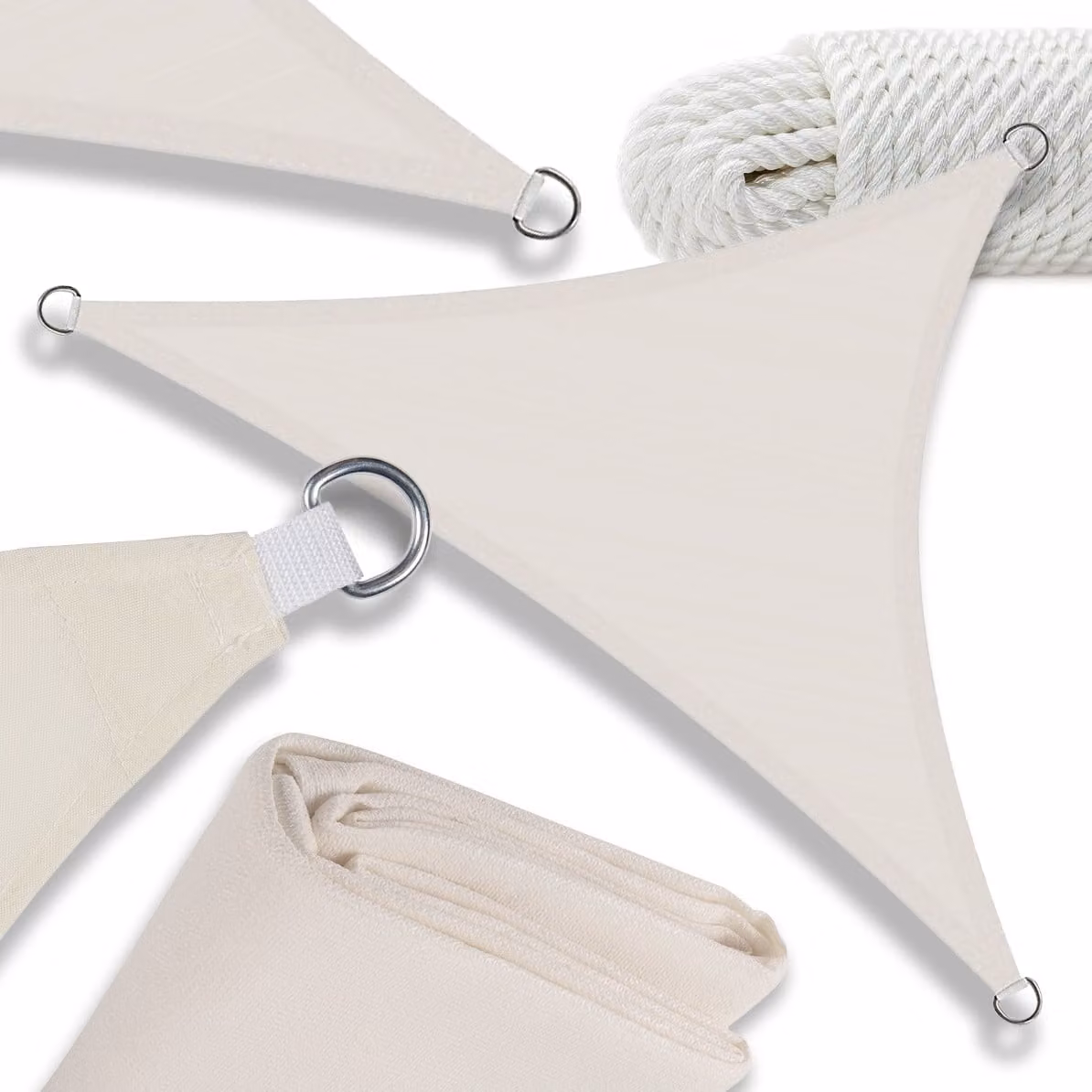 Ombrellone triangolare universale 3x3x3 beige