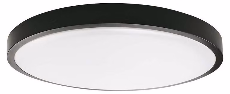 V-Tac VT-8624S Plafoniera a LED con sensore di movimento - 24W - Nero - 4000K - Adatto per il bagno