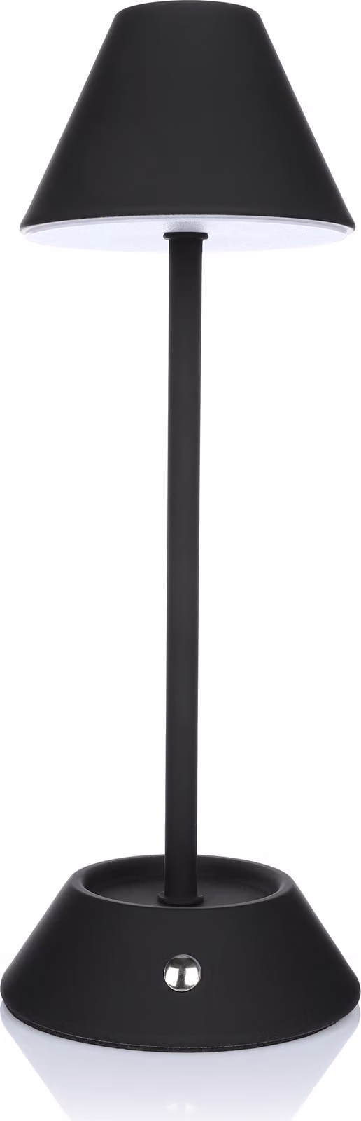 Lampada da tavolo a batteria LED Nordstern con funzione touch - Lampada da tavolo ricaricabile con cavo USB-C - Luce bianca calda dimmerabile 3000K-6000K - 28,5 cm, nera