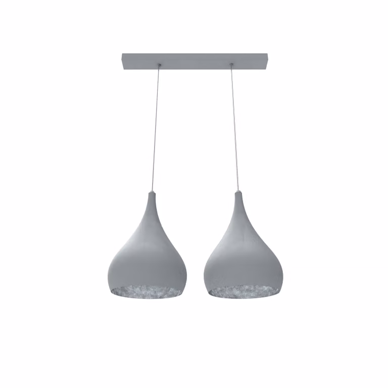 Lampada A Sospensione Calice Lineare X2 Monocolore Opaca