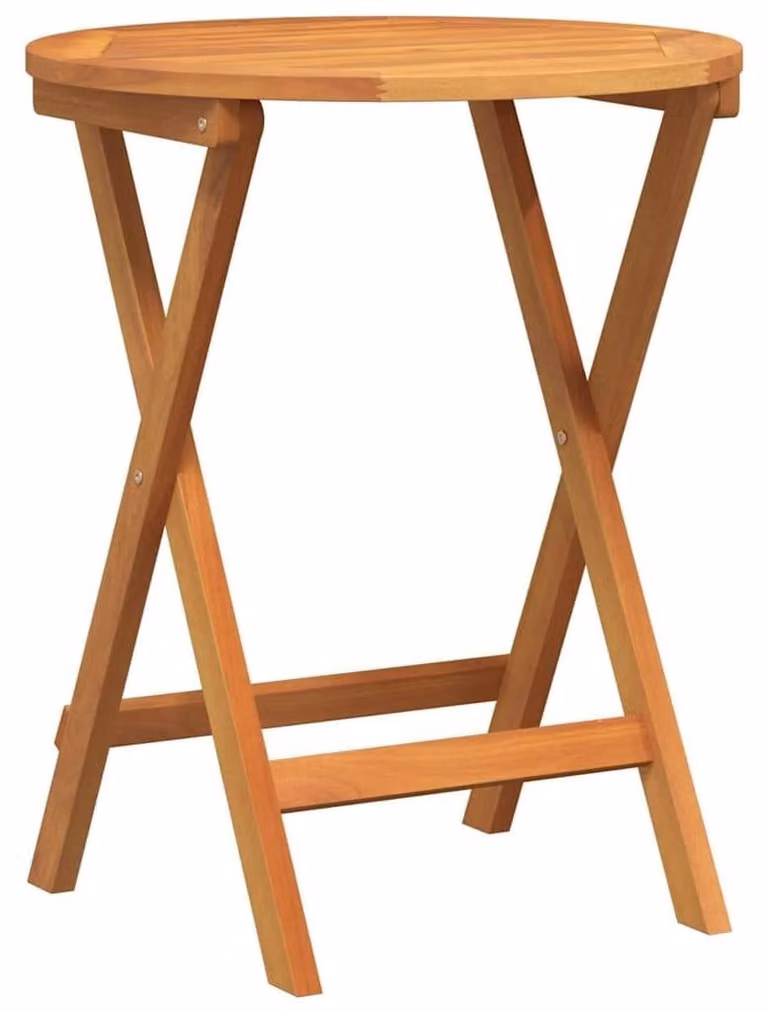 Tavolo pieghevole da giardino in legno di acacia, dimensioni 60 x 60 x 72 cm