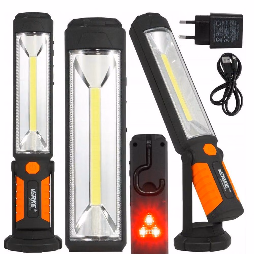 Luce LED COB, magnetica ricaricabile, lampada per officina, casa, 5W