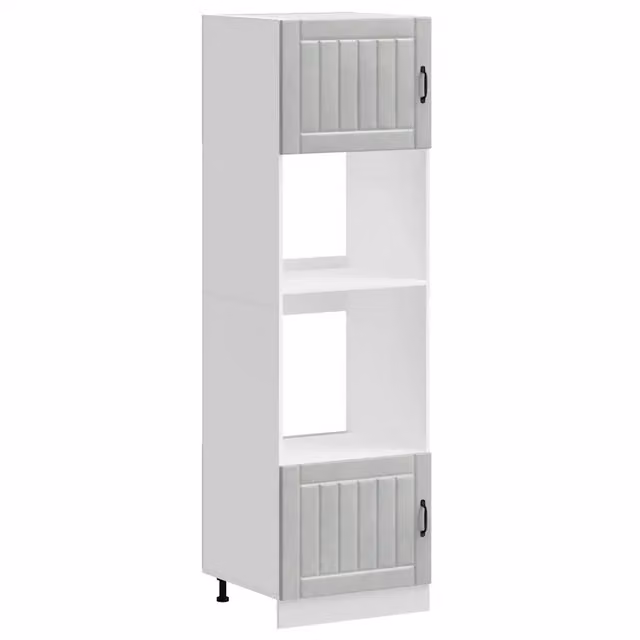 Pensile da cucina | Armadi Forno 2 pz Lucca Grigio Cemento in Legno Multistrato