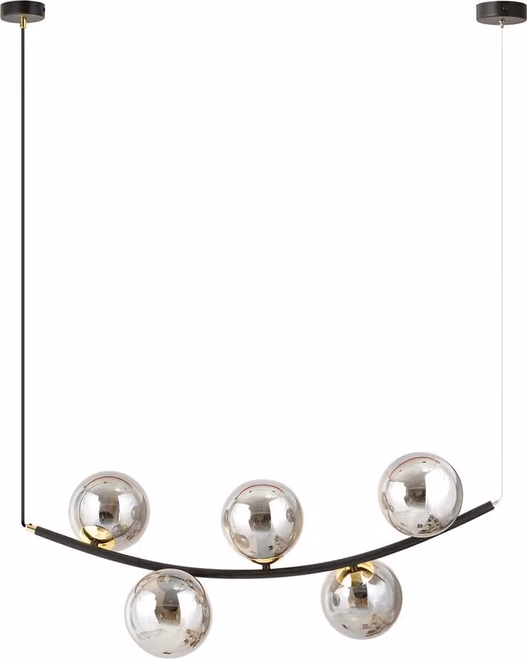 Lampada a sospensione a candelabro RITZ 5 BL GRAFIT Emibig 1297/5