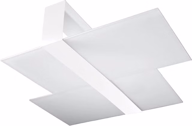 Lampada da soffitto moderna MASSIMO di Sollux Lighting, colore bianco e argento