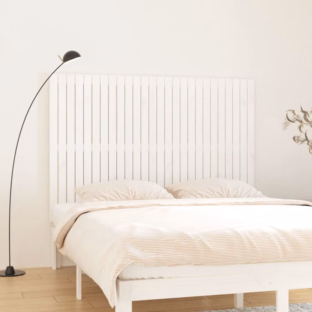 Testiera da parete vidaXL in legno massello di pino bianco L: 166 cm, P: 3 cm, H: 110 cm