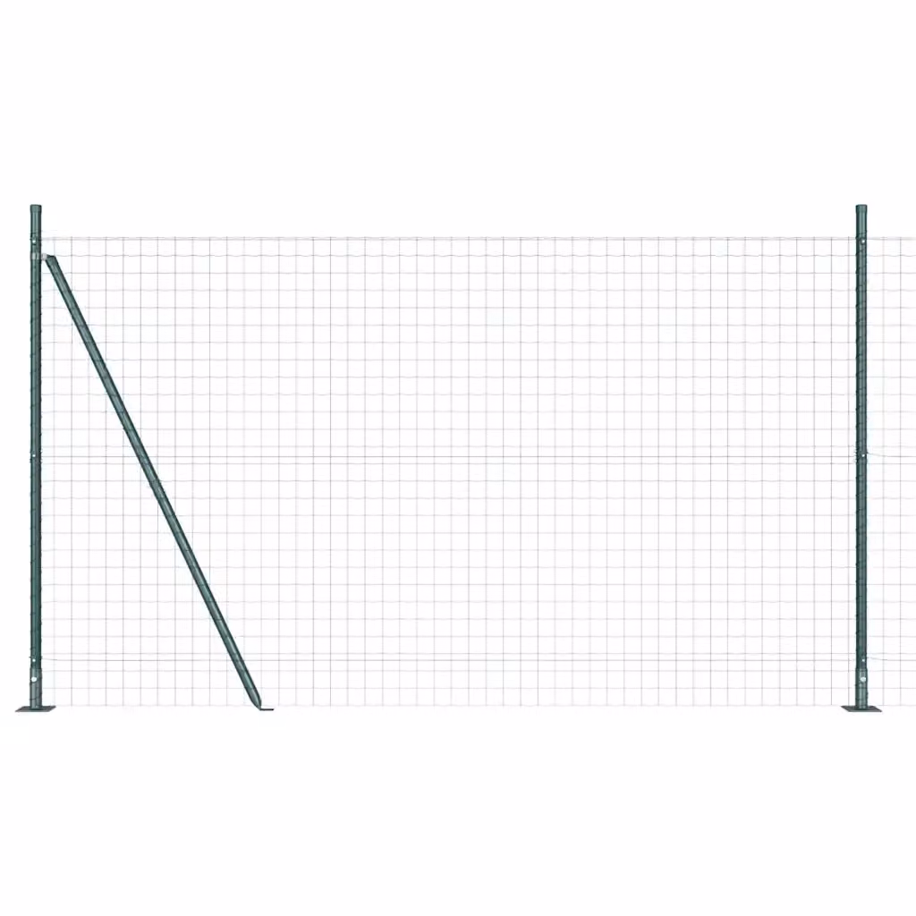 Recinzione Euro vidaXL in acciaio rivestito in PVC verde con base in calcestruzzo L: 120 cm, P: 50 cm, H: 62 cm – 2