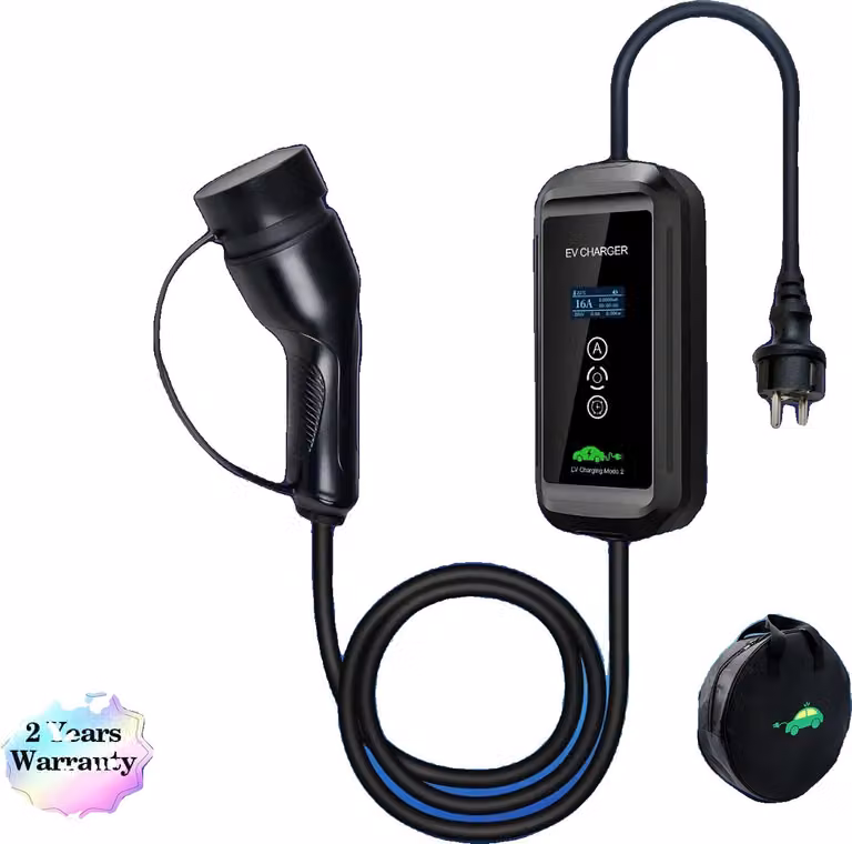 Caricabatterie portatile per veicoli elettrici, corrente regolabile 16A, lunghezza 3,5 m, 3,5kw-3,5M, TYPE2