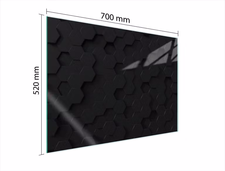 Piastra Di Protezione Del Vetro Per Il Cuore 70X52 Pattern