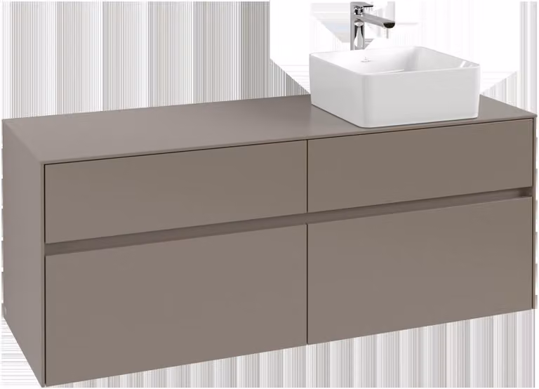 Villeroy & Boch Collaro Meuble sous-lavabo, 4 tiroirs, lavabo à droite, 1400x548x500mm, C04700VM, C04700VM