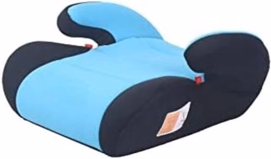Seggiolino rialzato per auto blu con altezza regolabile, booster per bambini 15-36 kg, certificazione ECE R44/04
