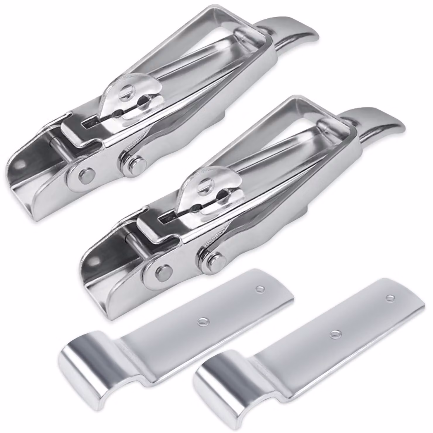 Solidchoice - Set di 2 serrature eccentriche con piastra di fissaggio