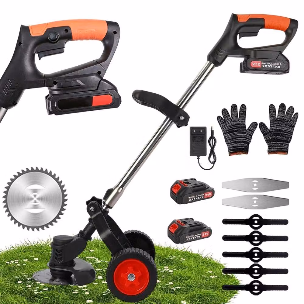 Tagliaerba elettrico - 18.000 giri al minuto - Senza fili - Potente - Design ergonomico - Batteria inclusa