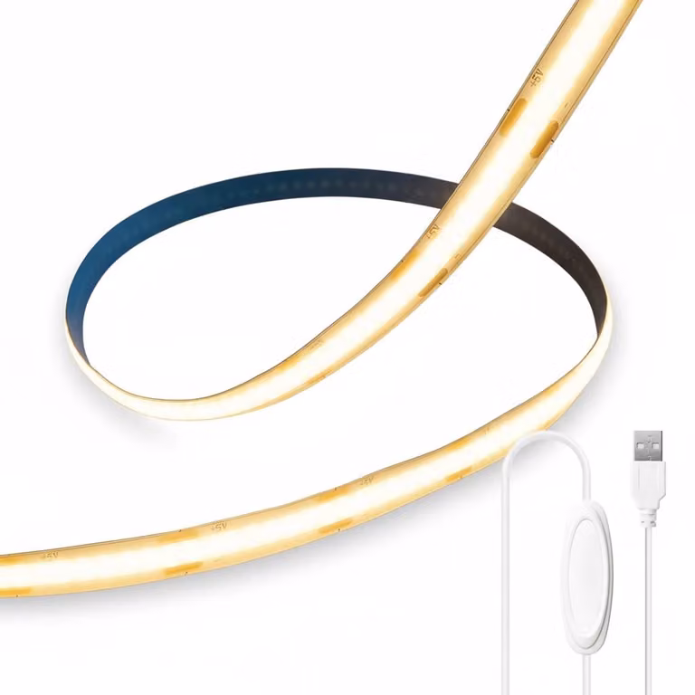 ShineBurky - Striscia LED - Bianco caldo - Dimmerabile - 2 metri