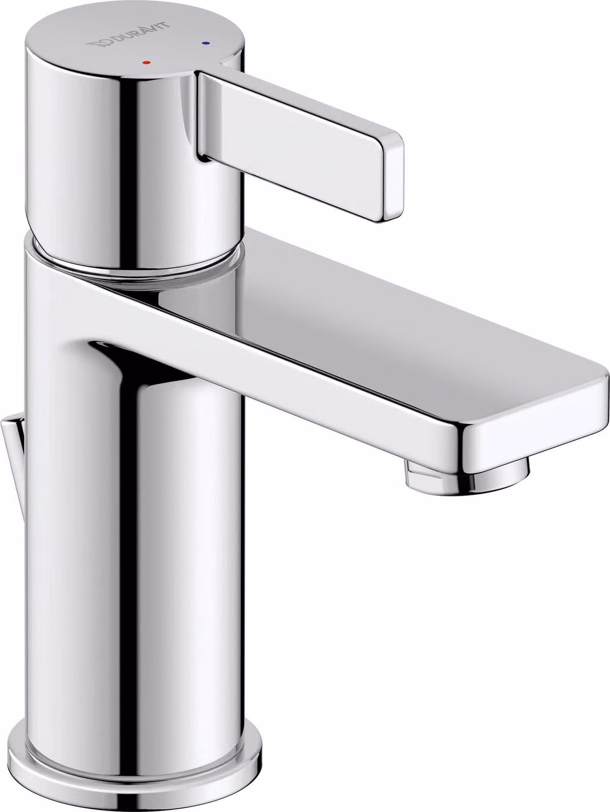 Miscelatore per lavabo, modello S, cromato, con aeratore e gruppo di scarico