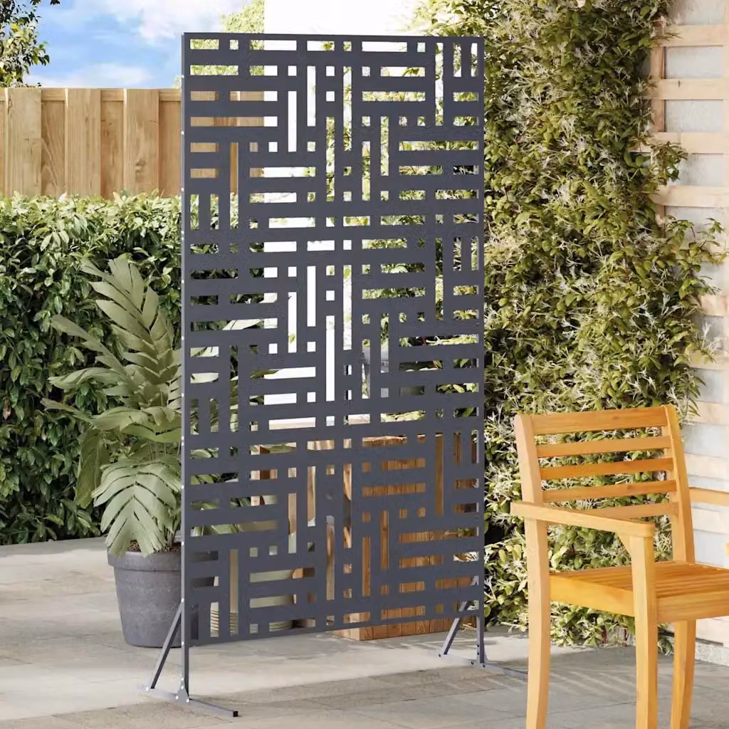 Paravento Schermo per Privacy in Acciaio Colore Antracite L/P/H: 100 x 50 x 180 cm – 2